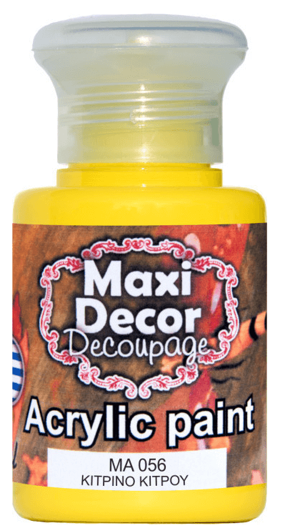 Ακρυλικό χρώμα για decoupage σε  60 ml  ma 056 Κίτρινο κίτρου