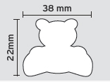 Παιδικό πομολάκι αρκουδάκι σε μπλέ 01.132