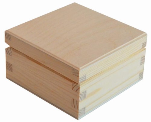 Ξύλινο Βαθύ Κουτί Τετράγωνο με Στρογγυλεμένες Γωνίες  21,5 Χ 19,5 Χ 11 cm.