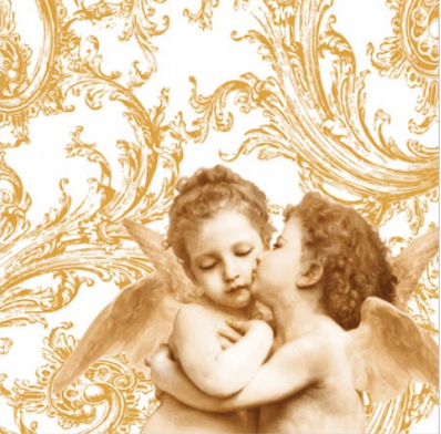 Χαρτοπετσέτες Decoupage 35 x 35 Αγκαλιασμένοι Άγγελοι