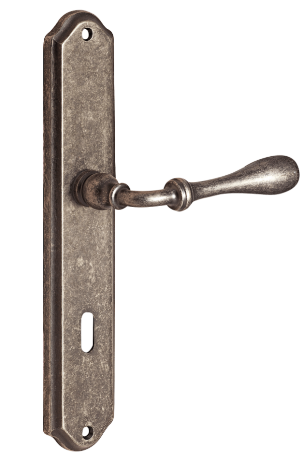 Χερούλι πλάκα πόρτας ορειχάλκινο old silver  Κ370-75