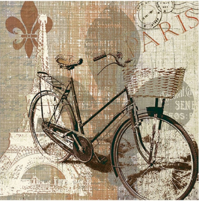 Χαρτοπετσέτες Decoupage 35 x 35 Παλιό ποδήλατο