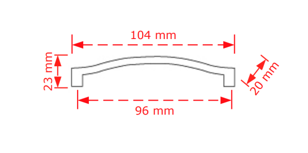 Λαβή επίπλου με κρυστάλλους 170  To συνολικό μήκος  είναι 104mm