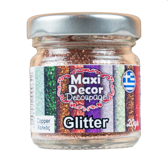 Χαλκού Glitter  σε σκόνη για decoupage 20ml