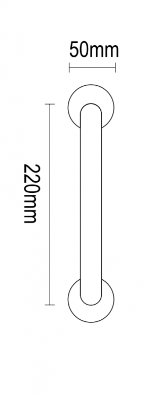 Λαβη πόρτας Αντικέ πορσελάνη  ολικό μήκος 22,0cm 04.590