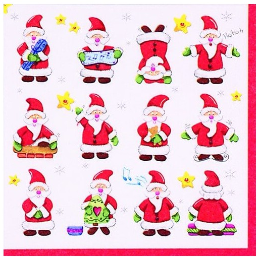 Χαρτοπετσέτες Decoupage 33 x 33 Ti-flair Funny Santas