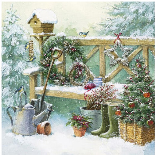 Χαρτοπετσέτες Decoupage 35 x 35 Ti-flair Winter Gardening