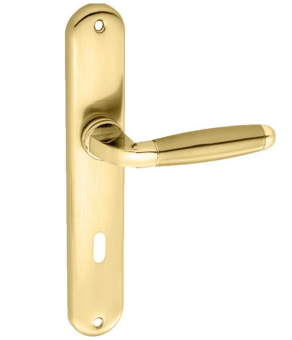 Χερούλι πόρτας πλάκα χρυσό ματ ζεύγος Νο Z-023