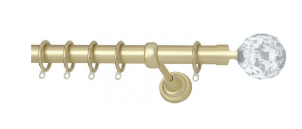 Κουρτινόβεργα χρυσό ματ Πτυσσόμενη Φ25 Με Κρίκους 140-250cm Νo9 Import