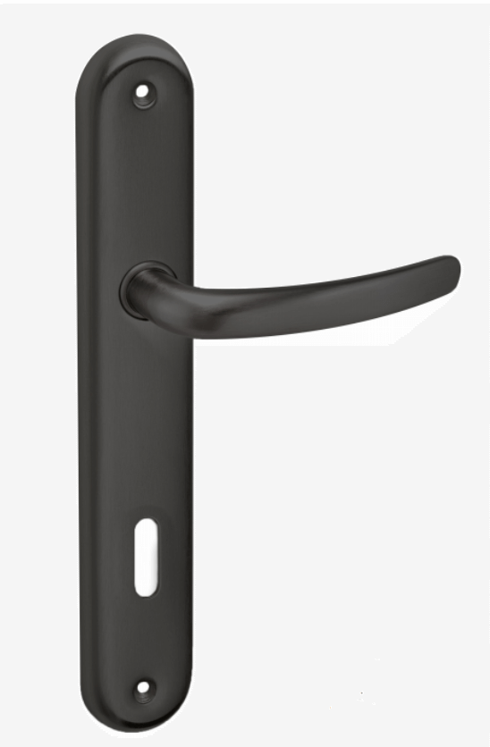 Χερούλι πόρτας  πλάκα μαύρο ματ C605