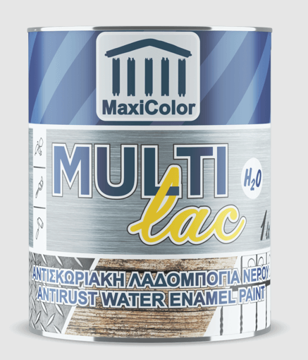 Βερνικόχρωμα λευκό  βάσης νερού για μέταλλα - ξύλα κλπ. MULTI LAC 1lt
