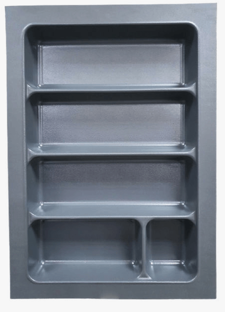 Κουταλοθήκη συρταριών κουζίνας πλαστική γκρί 48χ34cm